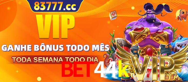 Banner promocional do bet44k oferecendo 100% de recompensas adicionais contínuas para quem fizer o login diário (Daily sign-in), com um mascote de coelho.